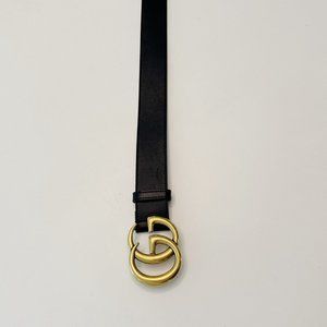 Gucci Double G wide leather belt